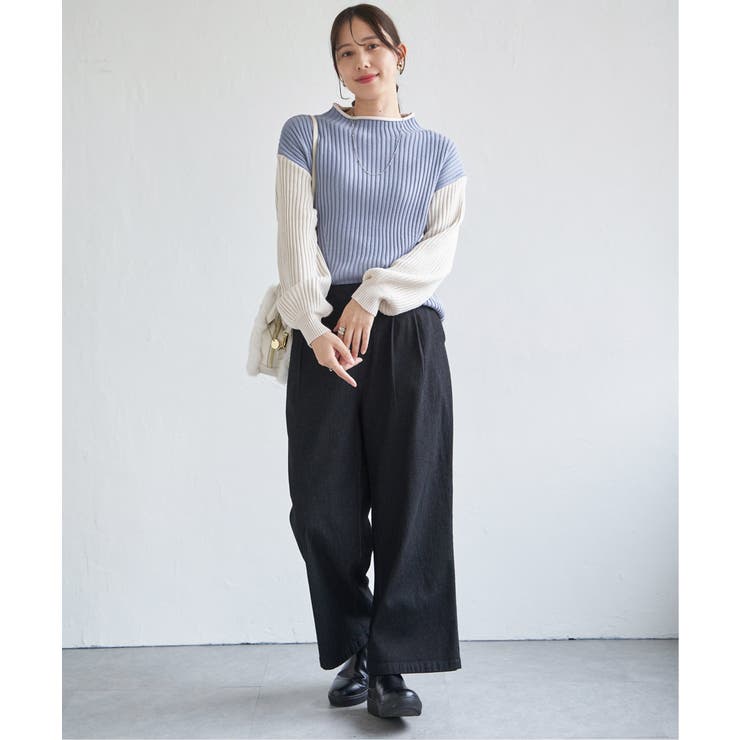 デニム／チノワイドパンツ | ikka  | 詳細画像30 