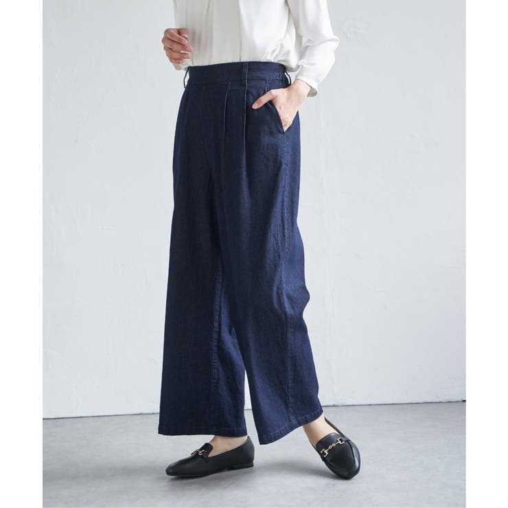 デニム／チノワイドパンツ | ikka  | 詳細画像32 