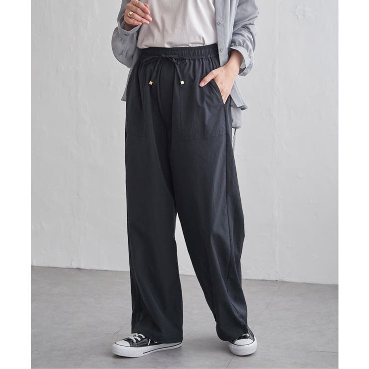 ネイビーブルー | 【接触冷感／速乾】ドライテックチノベイカーパンツ | ikka 