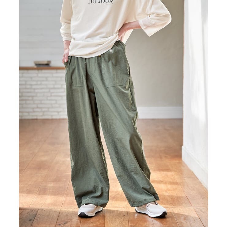 【接触冷感／速乾】ドライテックチノベイカーパンツ | ikka  | 詳細画像1 