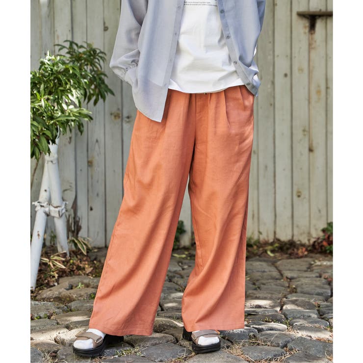 麻混ベルト付きイージーパンツ | ikka  | 詳細画像19 