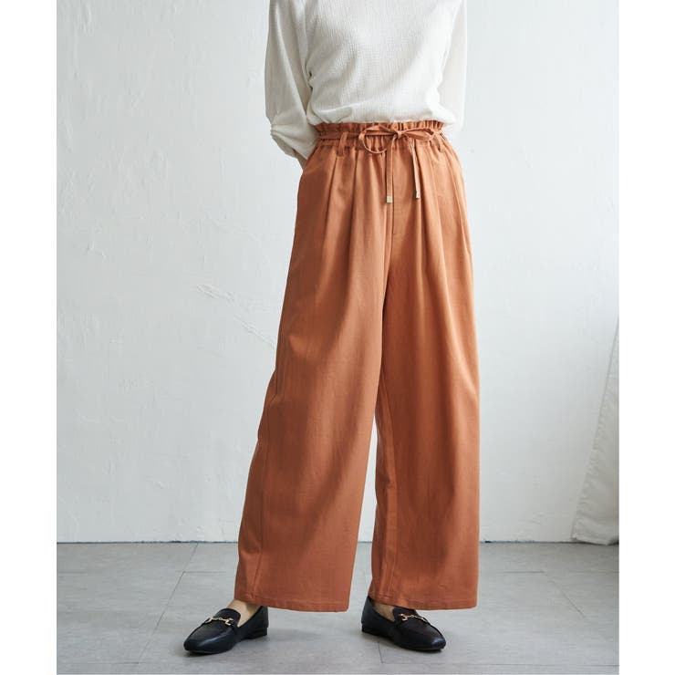 麻混ベルト付きイージーパンツ | ikka  | 詳細画像20 