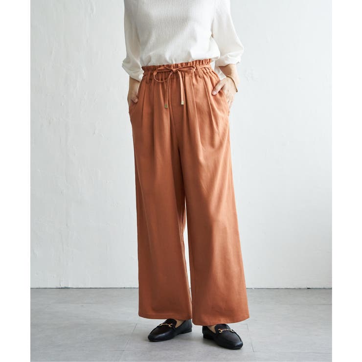 麻混ベルト付きイージーパンツ | ikka  | 詳細画像22 