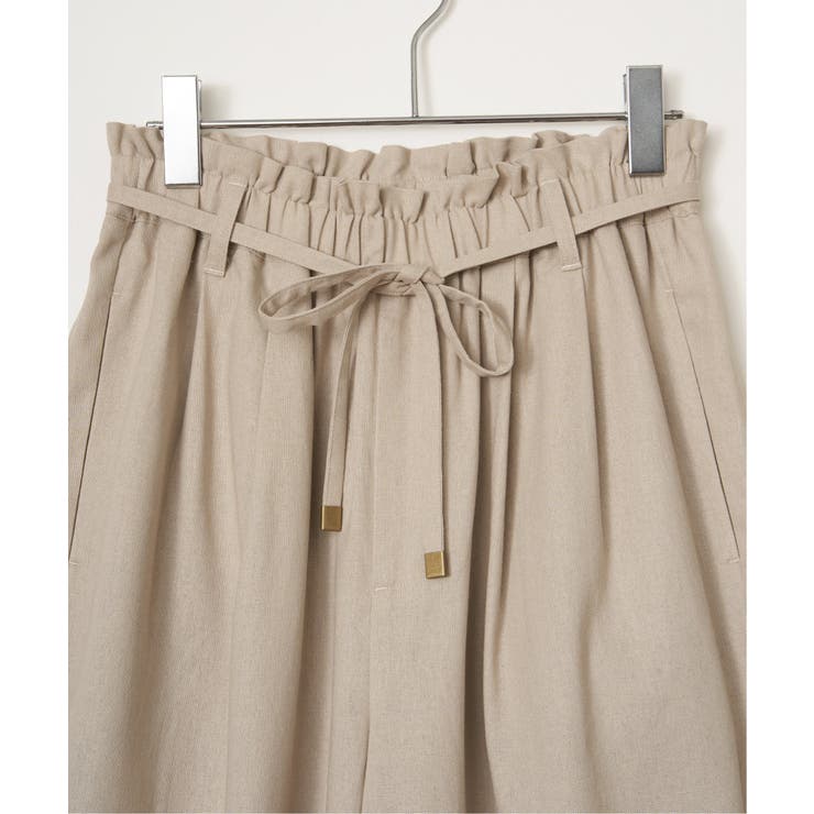 麻混ベルト付きイージーパンツ | ikka  | 詳細画像35 