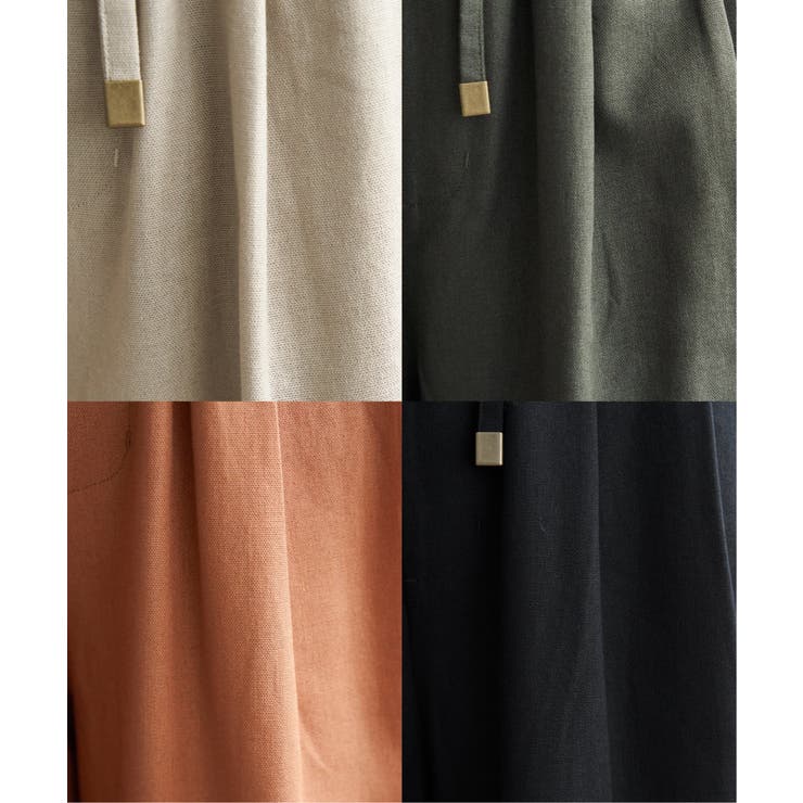 麻混ベルト付きイージーパンツ | ikka  | 詳細画像39 