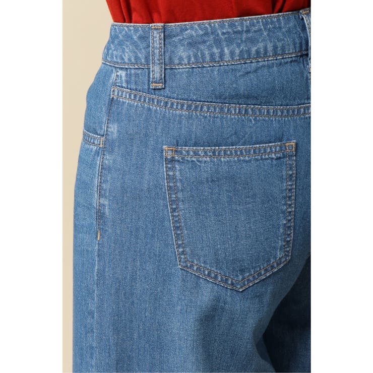 ライトオンスデニムワイドパンツ | ikka  | 詳細画像8 