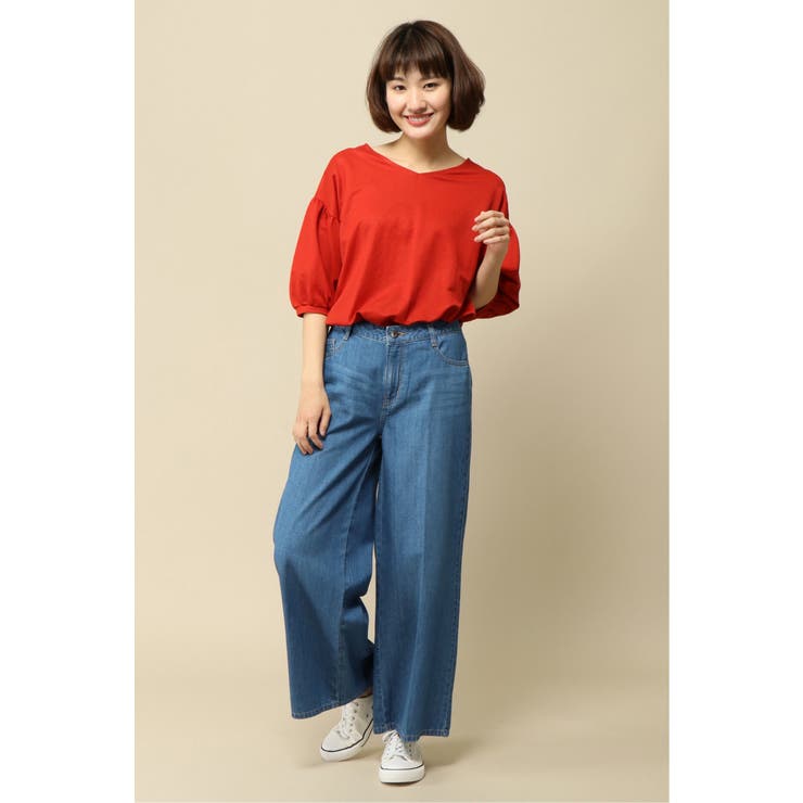 ライトオンスデニムワイドパンツ | ikka  | 詳細画像11 