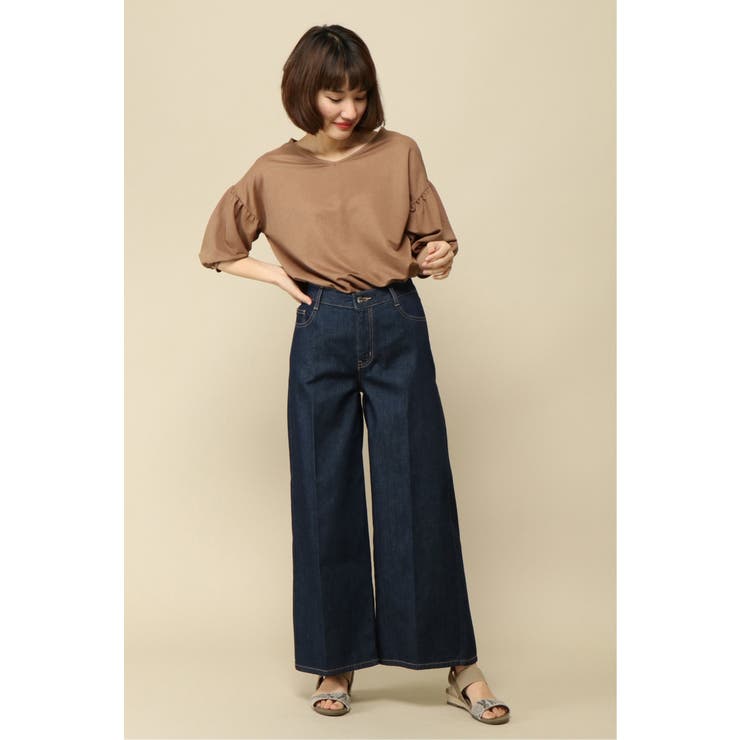 ライトオンスデニムワイドパンツ | ikka  | 詳細画像13 