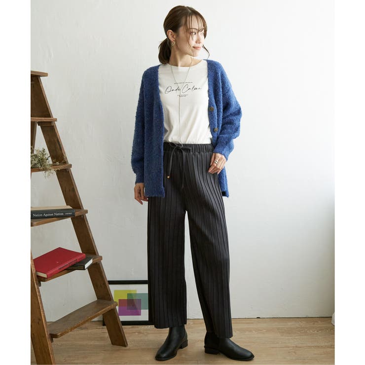 【親子コーデ】スエードライクプリーツワイドパンツ | ikka  | 詳細画像10 