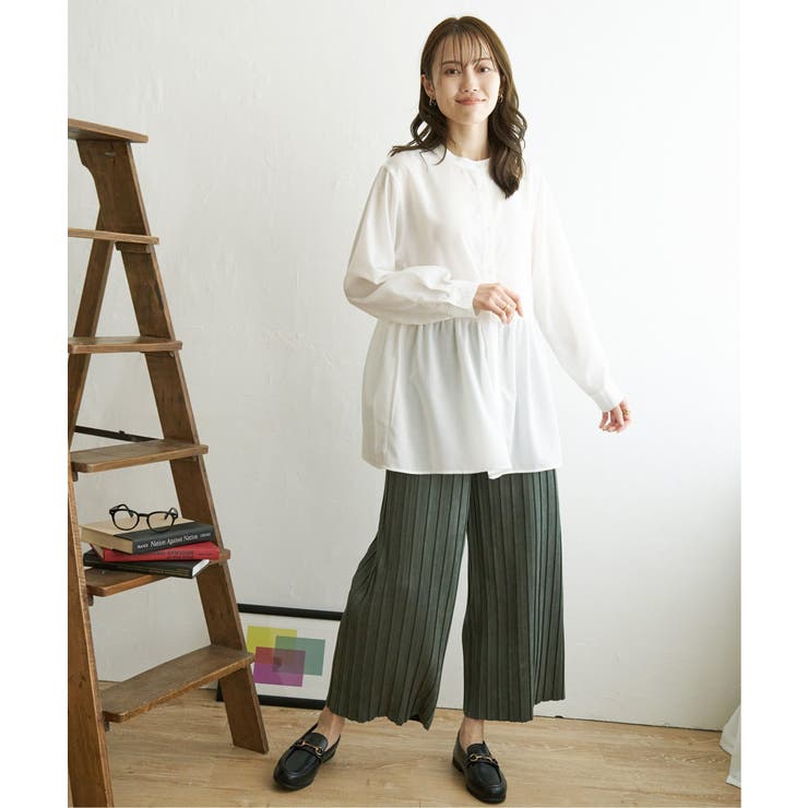 【親子コーデ】スエードライクプリーツワイドパンツ | ikka  | 詳細画像12 