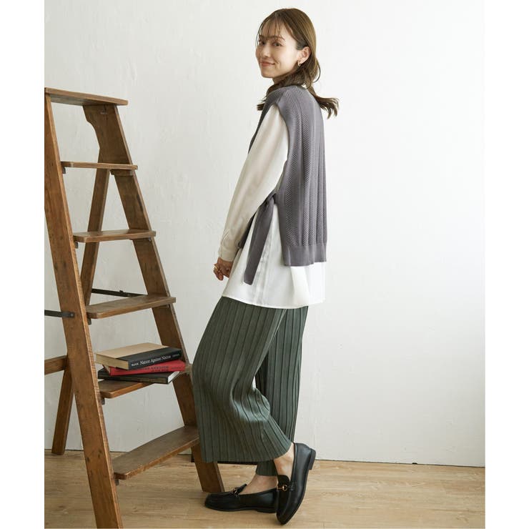 【親子コーデ】スエードライクプリーツワイドパンツ | ikka  | 詳細画像13 