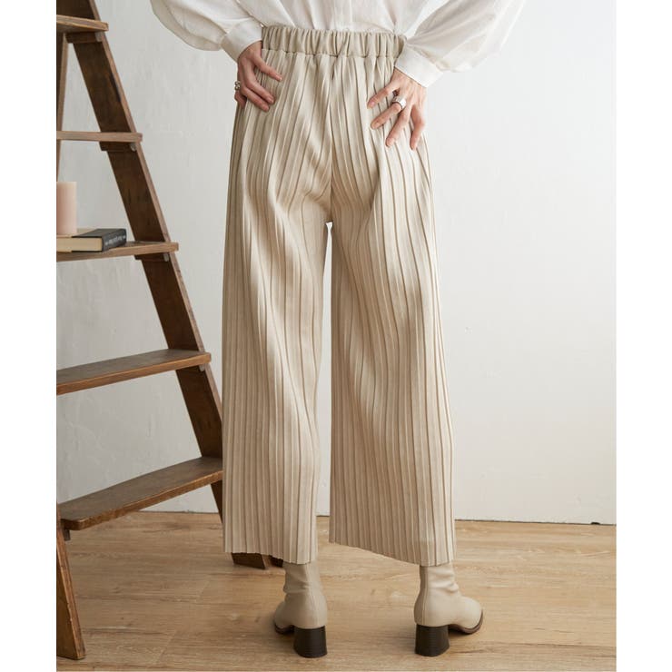 【親子コーデ】スエードライクプリーツワイドパンツ | ikka  | 詳細画像15 