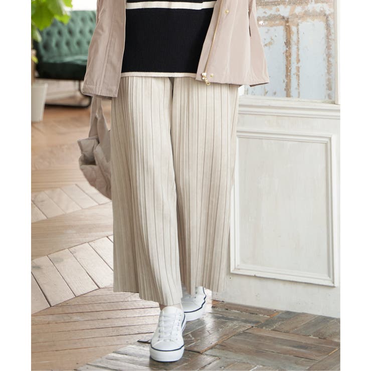 【親子コーデ】スエードライクプリーツワイドパンツ | ikka  | 詳細画像3 