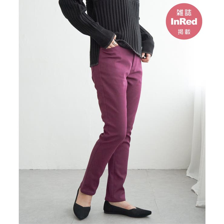 ワイン | 【雑誌InRed12月号掲載】GOKU楽パンツ ボンディングスキニー | ikka 