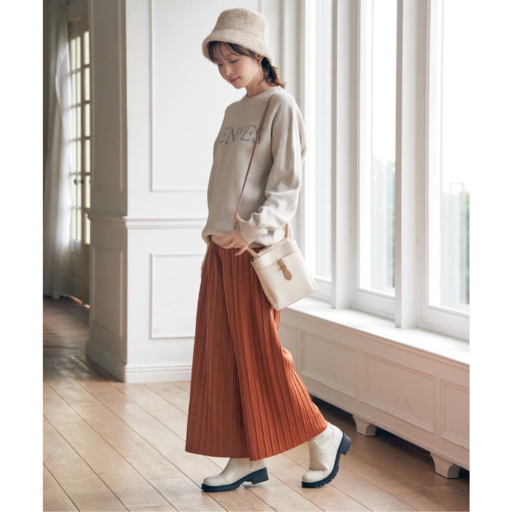 【雑誌InRed12月号掲載】スエードライクプリーツワイドパンツ【親子コーデ】 | ikka  | 詳細画像11 