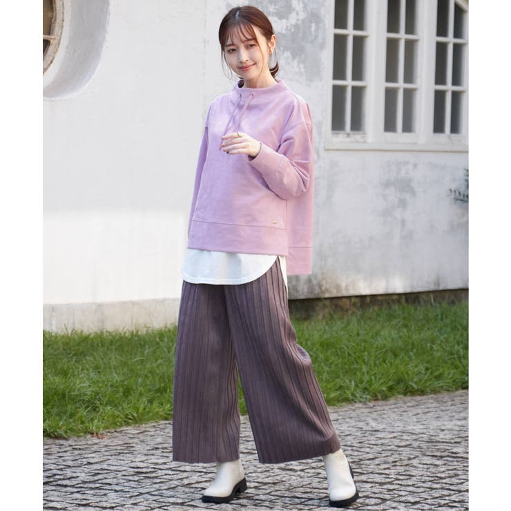 【雑誌InRed12月号掲載】スエードライクプリーツワイドパンツ【親子コーデ】 | ikka  | 詳細画像21 