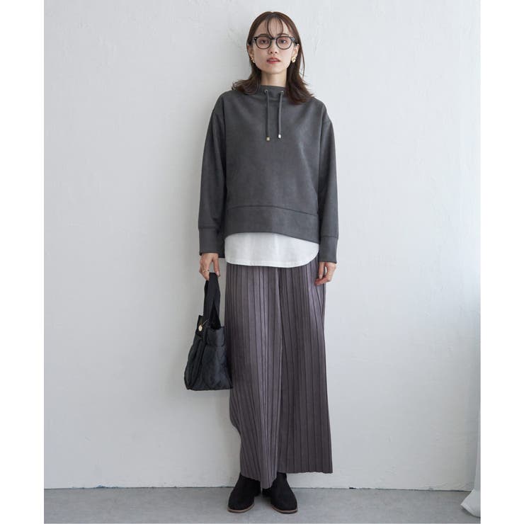 【雑誌InRed12月号掲載】スエードライクプリーツワイドパンツ【親子コーデ】 | ikka  | 詳細画像43 