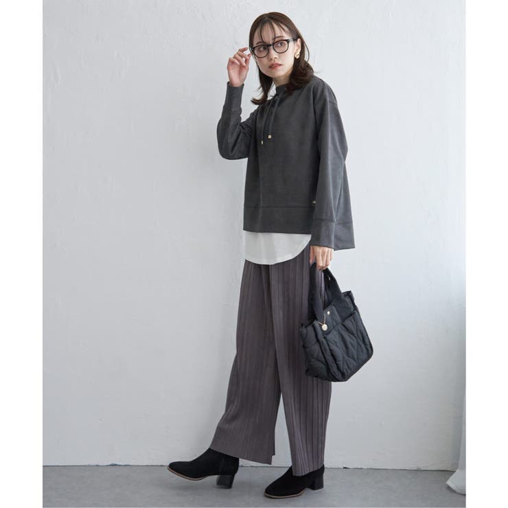 【雑誌InRed12月号掲載】スエードライクプリーツワイドパンツ【親子コーデ】 | ikka  | 詳細画像44 