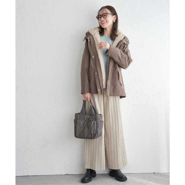 【雑誌InRed12月号掲載】スエードライクプリーツワイドパンツ【親子コーデ】 | ikka  | 詳細画像47 