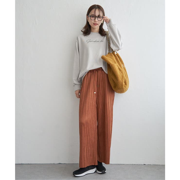 【雑誌InRed12月号掲載】スエードライクプリーツワイドパンツ【親子コーデ】 | ikka  | 詳細画像53 