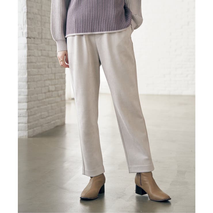 GOKU楽フェイクスエードテーパードパンツ | ikka  | 詳細画像2 