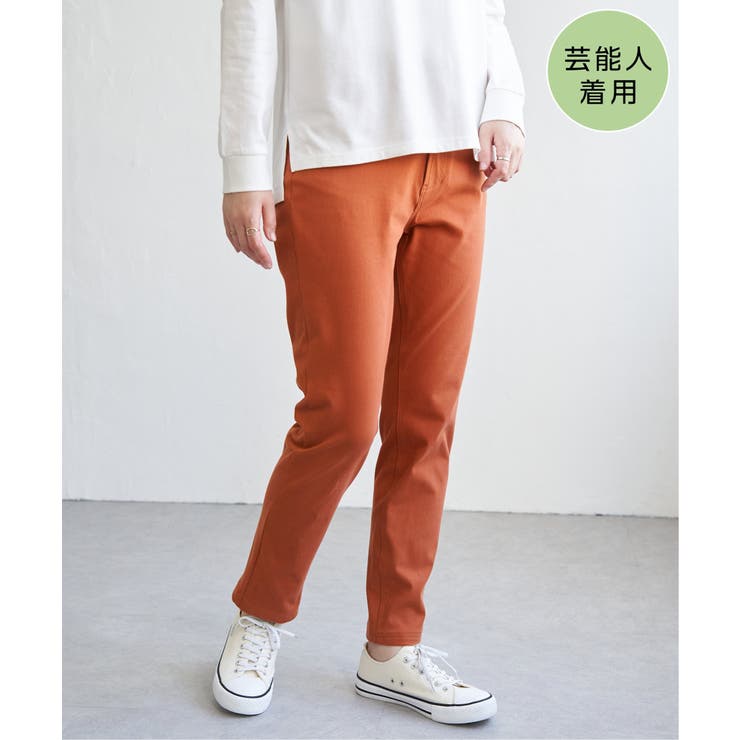 オレンジ | GOKU楽パンツ スリムストレート | ikka 