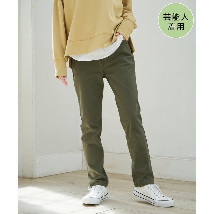 ダークオリーブ | GOKU楽パンツ スリムストレート | ikka 