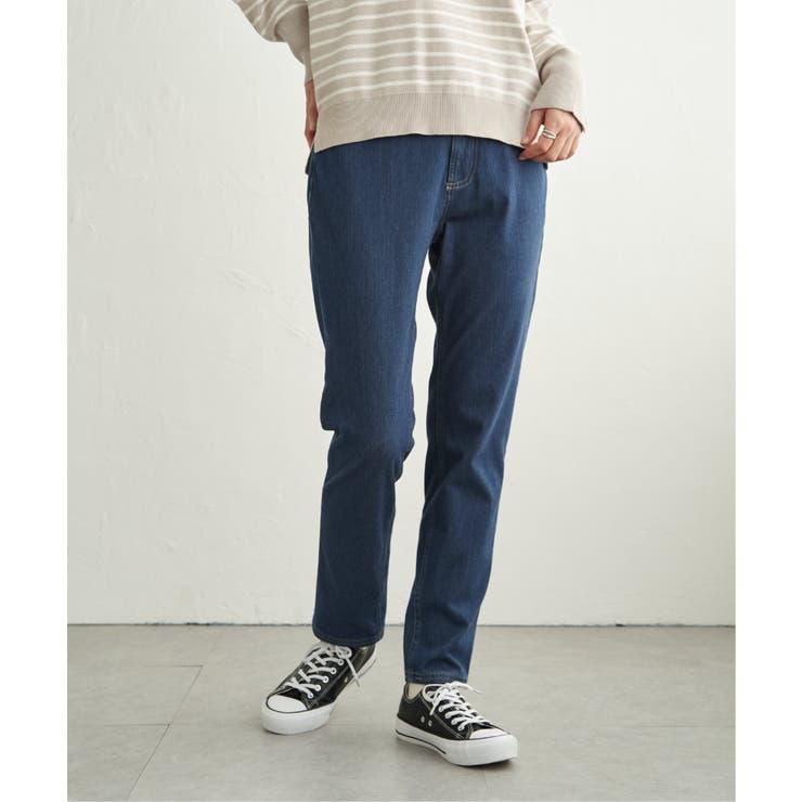 ブルー | GOKU楽パンツ スリムストレート | ikka 