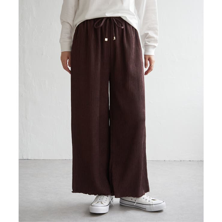 ジャガードプリーツワイドパンツ | ikka  | 詳細画像8 