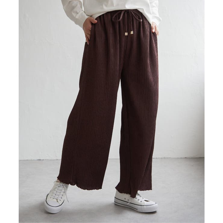 ジャガードプリーツワイドパンツ | ikka  | 詳細画像9 