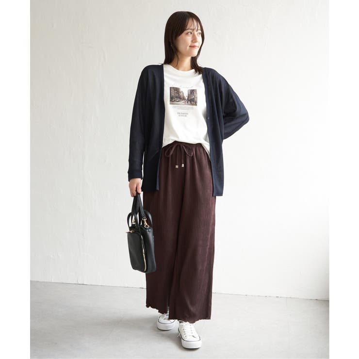 ジャガードプリーツワイドパンツ | ikka  | 詳細画像10 