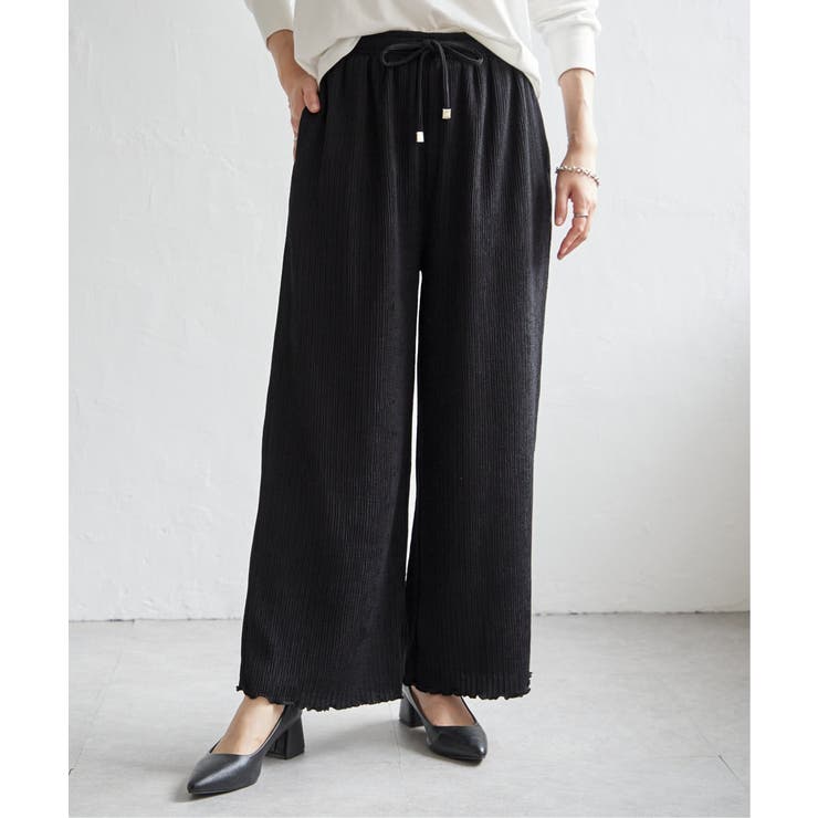 ジャガードプリーツワイドパンツ | ikka  | 詳細画像15 