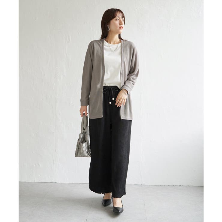 ジャガードプリーツワイドパンツ | ikka  | 詳細画像17 