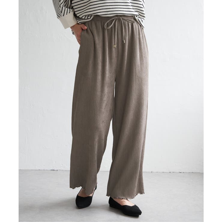 ジャガードプリーツワイドパンツ | ikka  | 詳細画像20 