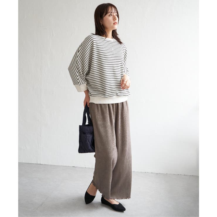 ジャガードプリーツワイドパンツ | ikka  | 詳細画像23 