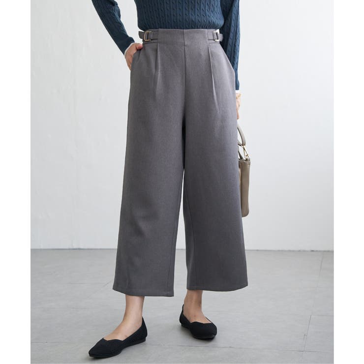 ツイルサイドベルトワイドパンツ | ikka  | 詳細画像7 