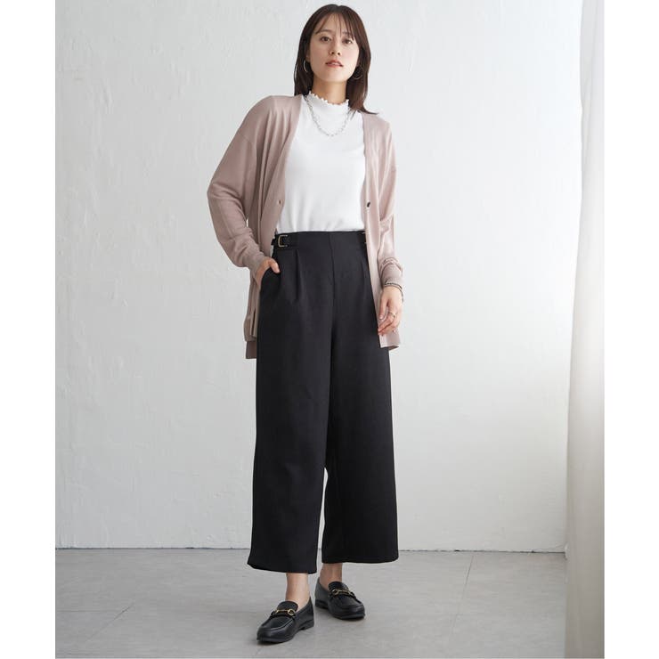 ツイルサイドベルトワイドパンツ | ikka  | 詳細画像12 