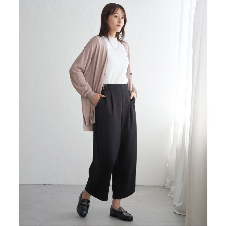 ツイルサイドベルトワイドパンツ | ikka  | 詳細画像13 