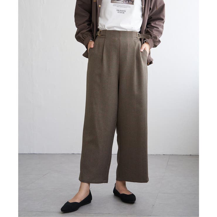 ツイルサイドベルトワイドパンツ | ikka  | 詳細画像21 