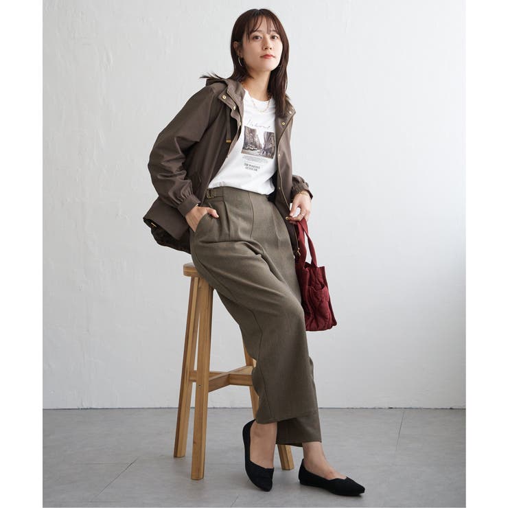 ツイルサイドベルトワイドパンツ | ikka  | 詳細画像22 