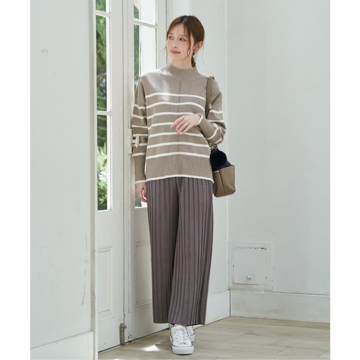 【雑誌InRed12月号掲載】スエードライクプリーツワイドパンツ【親子コーデ】  | ikka  | 詳細画像5 