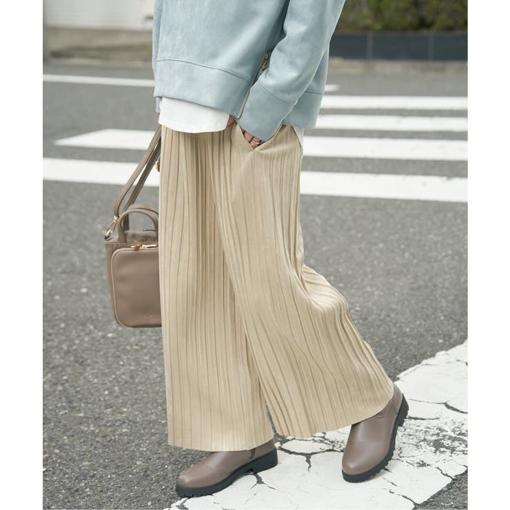 【雑誌InRed12月号掲載】スエードライクプリーツワイドパンツ【親子コーデ】  | ikka  | 詳細画像11 