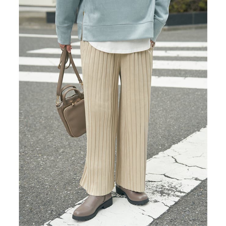 【雑誌InRed12月号掲載】スエードライクプリーツワイドパンツ【親子コーデ】  | ikka  | 詳細画像12 