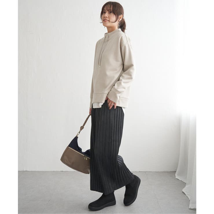 【雑誌InRed12月号掲載】スエードライクプリーツワイドパンツ【親子コーデ】  | ikka  | 詳細画像22 