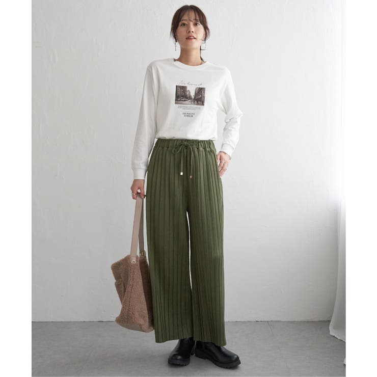 【雑誌InRed12月号掲載】スエードライクプリーツワイドパンツ【親子コーデ】  | ikka  | 詳細画像25 