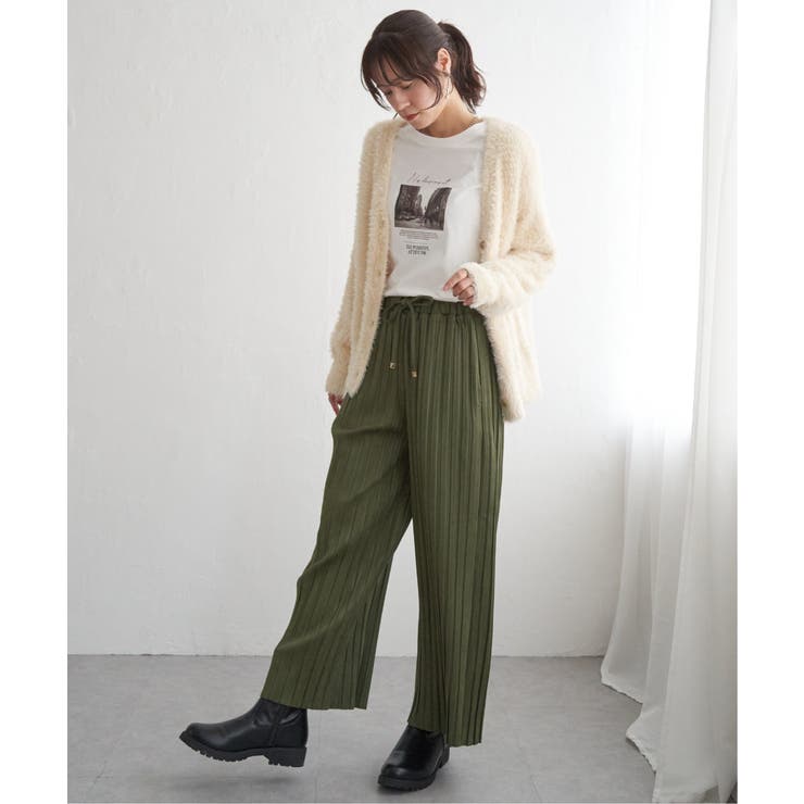 【雑誌InRed12月号掲載】スエードライクプリーツワイドパンツ【親子コーデ】  | ikka  | 詳細画像26 