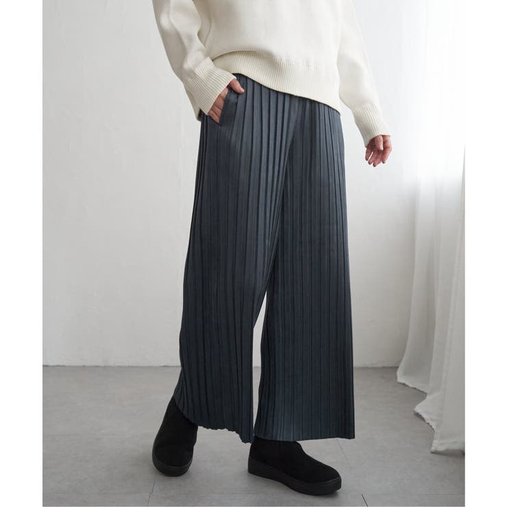 【雑誌InRed12月号掲載】スエードライクプリーツワイドパンツ【親子コーデ】  | ikka  | 詳細画像27 