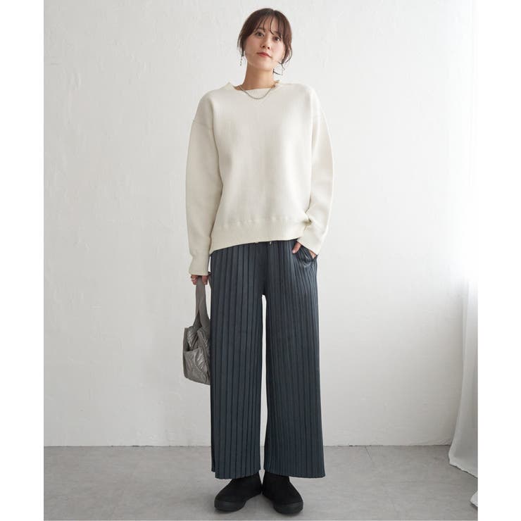 【雑誌InRed12月号掲載】スエードライクプリーツワイドパンツ【親子コーデ】  | ikka  | 詳細画像28 