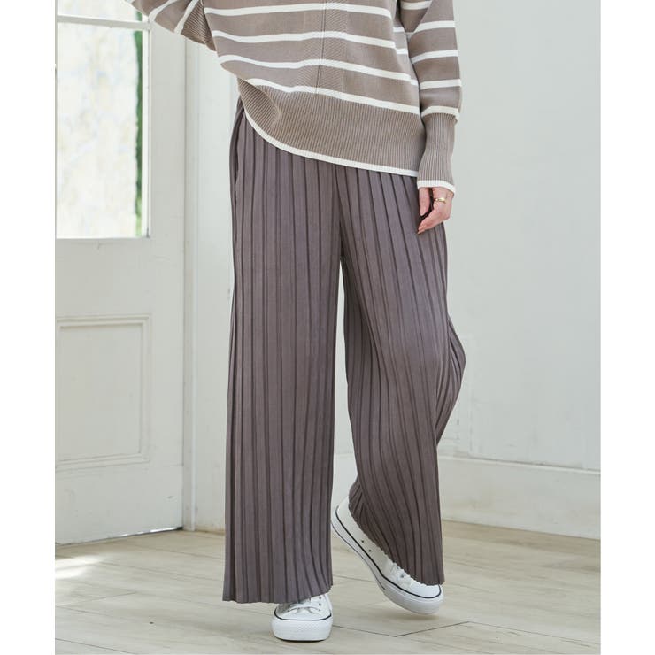 【雑誌InRed12月号掲載】スエードライクプリーツワイドパンツ【親子コーデ】  | ikka  | 詳細画像3 