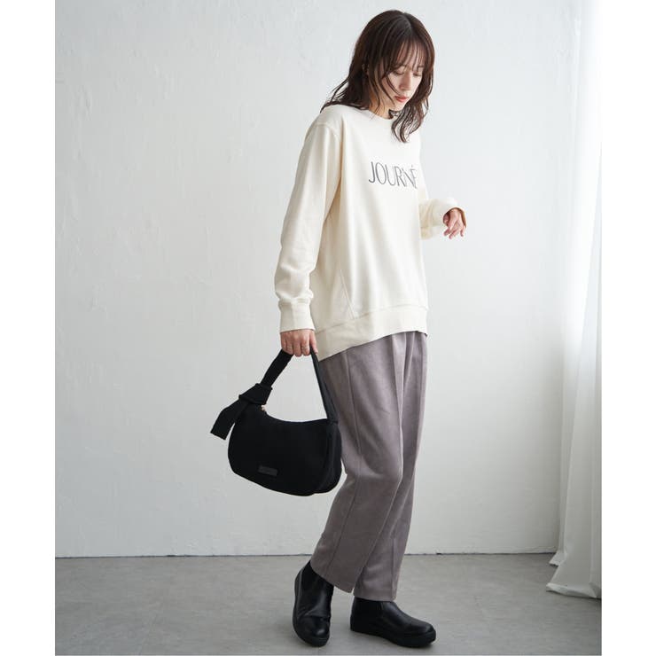 フェイクスエードテーパードパンツ | ikka  | 詳細画像9 